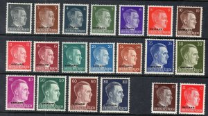 GERMANY 3rd REICH OCCUPATION WW2 OSTLAND N9-N28 PERFECT MNH