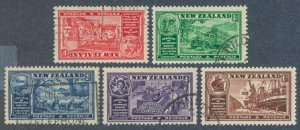NEW ZEALAND Sc 218-22 USED - 1936 Chamber of Commerce - Complete Set