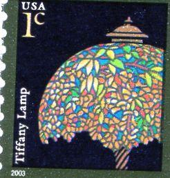 3758 Tiffany Lamp, MNH coil stamp, CV $ .25