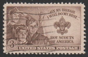 SC# 995 - (3c) - Boy Scouts - USED Single