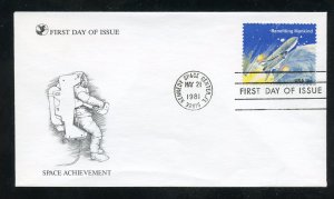 US 1913 Space Achievement - Shuttle Columbia UA Reader's Digest cachet FDC