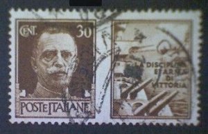 Italy, Scott #432, used (o), 1942, Italian Army, 60c, olive brown