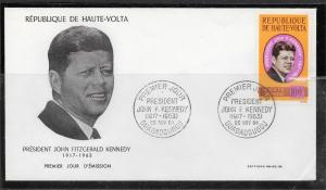 Burkina Faso #C19 100f JFK memorial issue FDC 