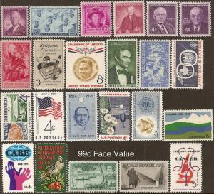 99c Face Value, MNH (23 different stamps) - Lot #2
