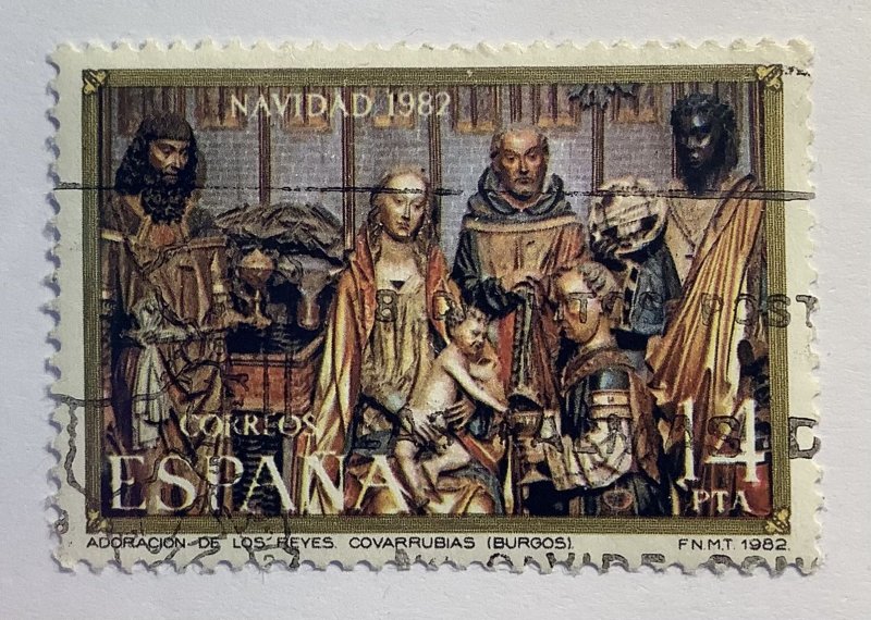 Spain 1982 Scott 2309 used - 14p, Christmas, Adoration of the Magi