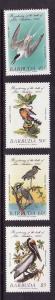 D3-Barbuda-Scott#701-4-Unused NH set-Birds-Audubon-1985-