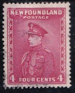 Canada: Newfoundland 189 (used) 4c GVI as Prince of Wales, rose lake (1932)