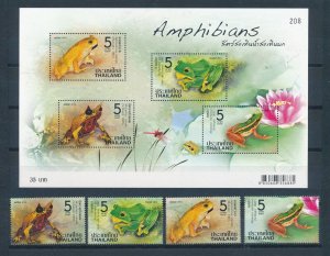 [110331] Thailand 2014 Amphibians frogs Souvenir Sheet MNH