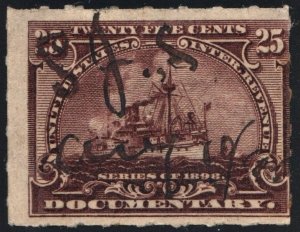 SC#R169 25¢ Revenue: Documentary Stamp (1898) Used