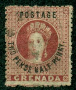 Grenada #9 Var.  Used  c in Pence Looks Like s