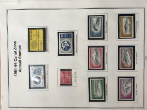 Collection of Canal Zone stamps, most mh or mnh