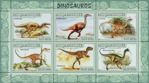 Dinosaurs Stamp Aublysodon Velociraptor Coelurus S/S MNH #2964-2969