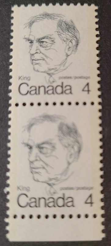 CA - S#589 - Mint NH - VPair - 1973 - 2x$0.04 - Caricature - W.L. MacKenzie King