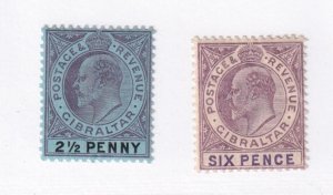 GIBRALTAR # 42-43 VF-MLH KEV11 ISSUES