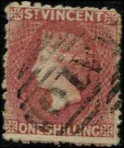 St Vincent SC# 17  Victoria 1 shilling wmk 5 Used