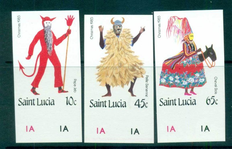 St Lucia 1985 Xmas IMPERF MUH lot68680