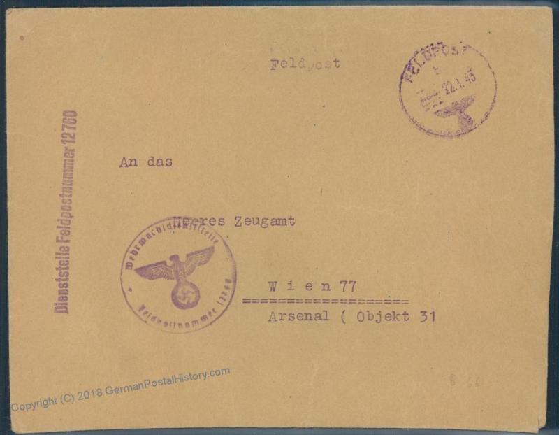 3rd Reich Field Police Feldgendarmerie-Abteilung 501 Feldpost Cover 48638