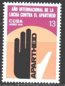 CUBA Sc# C306  ANTI-APARTHEID South Africa 1978  MNH mint