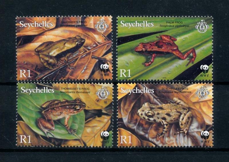 [79173] Seychelles 2003 Amphibians Frogs WWF  MNH