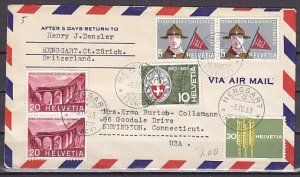 Switzerland, Scott cat. 422-425. Scout values on Mailed cover. ^