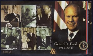 MICRONESIA Sc 747 NH MINISHEET OF 2007 - PRESIDENT FORD - (JO23)