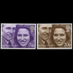 G.B. 1973 - Scott# 707-8 Royal Wedding Set of 2 NH