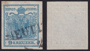 Austria - 1850 - Scott #5 - used - Type I - NEUTITSCHEIN pmk Czech Republic