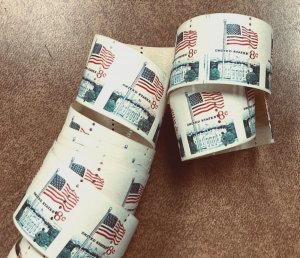 US Sc# 1338g  8c flag coil MISPERF ERROR EFO partial rolls wholesale lot of 240