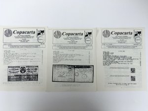 Colombia Panama Copacarta Copaphil Journal. Three issues from 1989