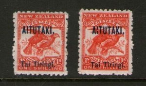 Aitutake Overprint NZ stamp 1903 Sc 6,6a or SG 7,7b MH - Rare