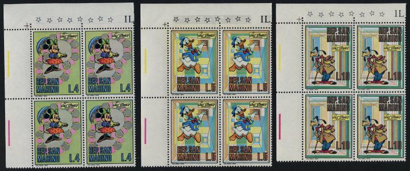 San Marino 736-45 TL Blocks MNH Disney Characters, Walt Disney