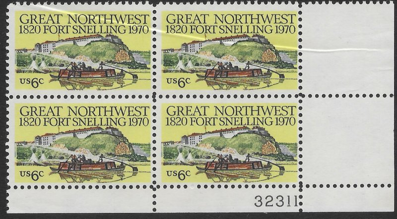 US #1409 MNH Plate Block.  Great Northwest - Fort Snelling.   Nice block.