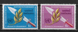 United Nations NY 234-35 Disarmament Decade set MNH