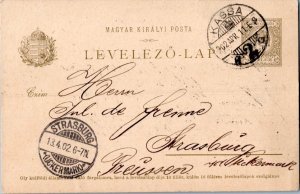 Hungary 5f Crown Postal Card 1911 Kassa 2 now Slovakia to Strasburg (Uckermar...