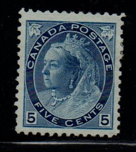 Canada Sc 79 1899 5c  blue Victoria Numeral stamp mint