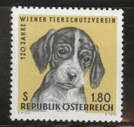 Austria Scott 763 MNH** 1966 Puppy Dog Humane Society Vienna