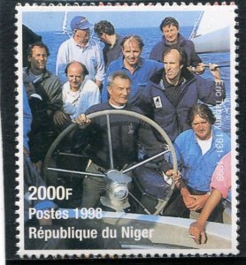 Niger 1998 French Yachtsman TABARLY in memoriam 1 value Perforated Mint (NH)