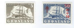 Greenland SC#38 & B1 Mint F-VF SCV$9.00..Find a great spot!