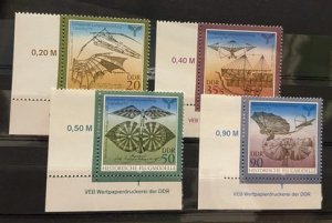 (449) DDR 1990 : Yv# 2915/18 HISTORY OF AVIATION - MNH VF