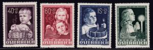 Austria 1949 Semi-Postal Children's Welfare Complete (4) VF/NH(**)