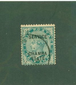 CHAMBA -INDIAN STATE O1 USED BIN $0.50