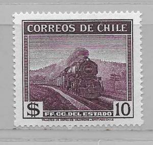 Chile 227 10p Locomotive single MNH