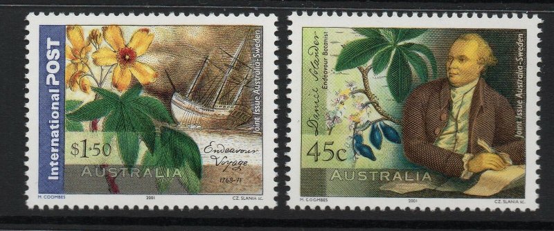 AUSTRALIA SG2134/5 2001 AUSTRALIAN SWEDEN JOINT ISSUE MNH