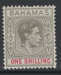 BAHAMAS SG155c 1944 1/= GREY-BLACK & BRIGHT CRIMSON MTD MINT SHORT PERF