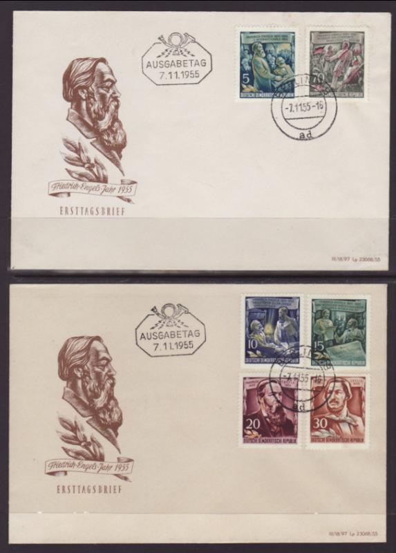 East Germany,DDR 259-264 Engles S/2 U/A FDC