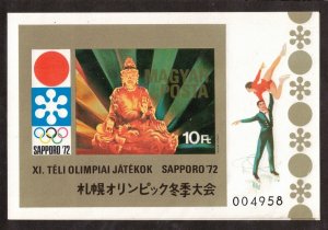 Hungary Sc 2122 MNH Imperf S/S of 1972 - Sapporo Olympics, Buddha