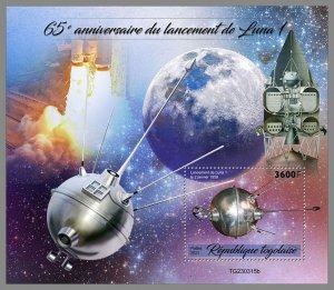 TOGO 2023 MNH 65th anniversary of the launch of Luna 1 Space S/S #315b