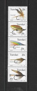 FISH- TRANSKEI #73   FISHING FLIES  MNH