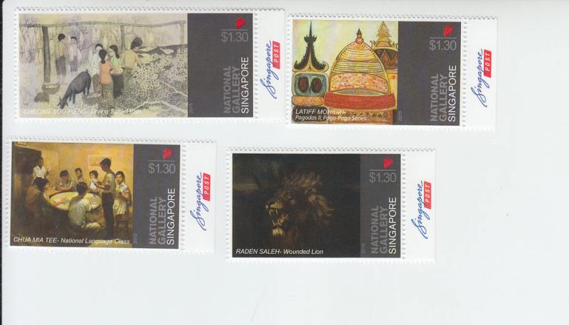 2015 Singapore National Gallery Paintings (4) (Scott 1754-57) mnh