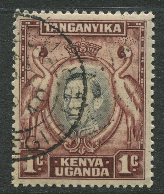 Kenya & Uganda - Scott 66a - KGVI Definitive -1938 - FU - Single 1c Stamp